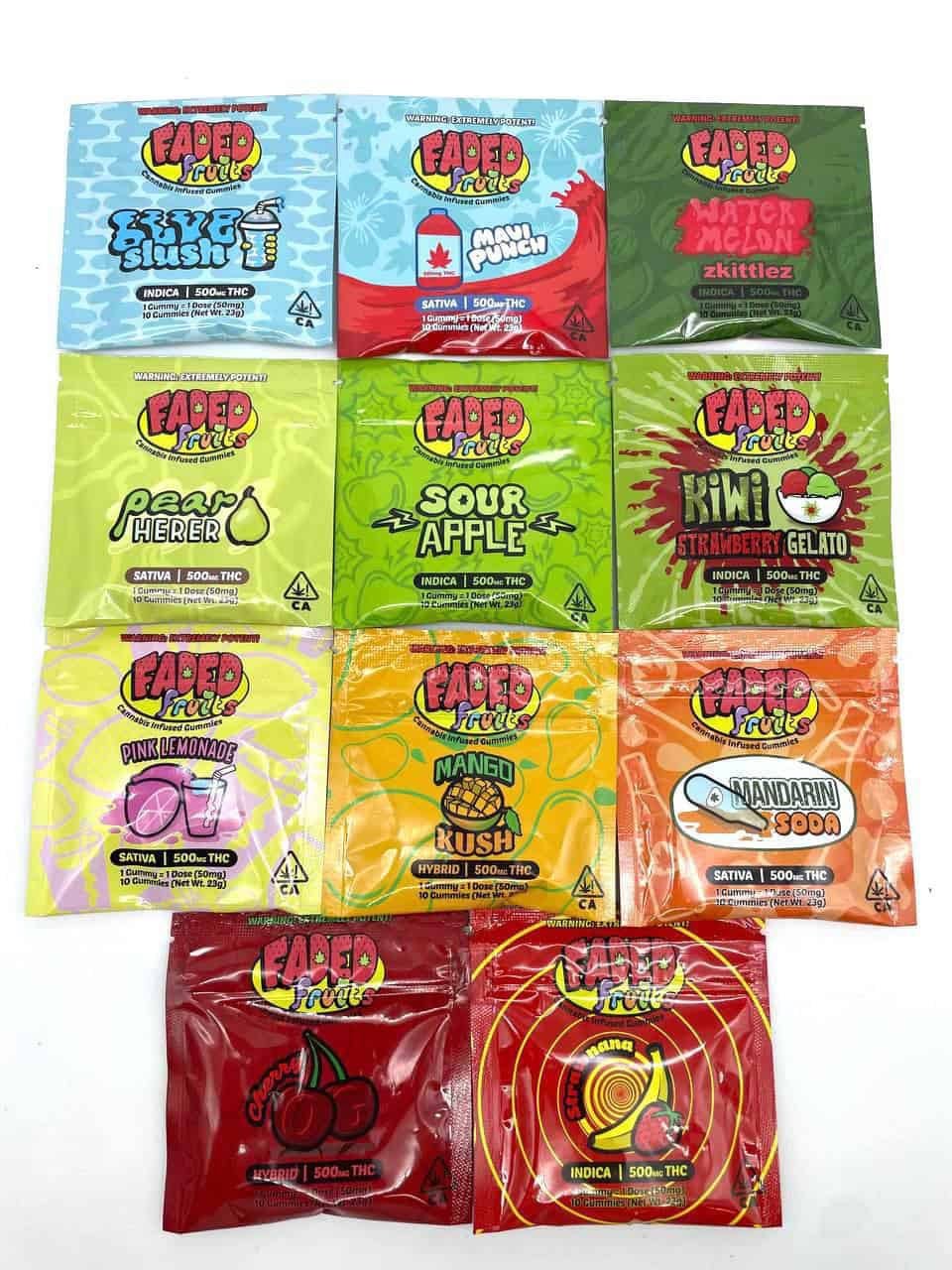 Faded Fruits 500MG Gummies - Image 8