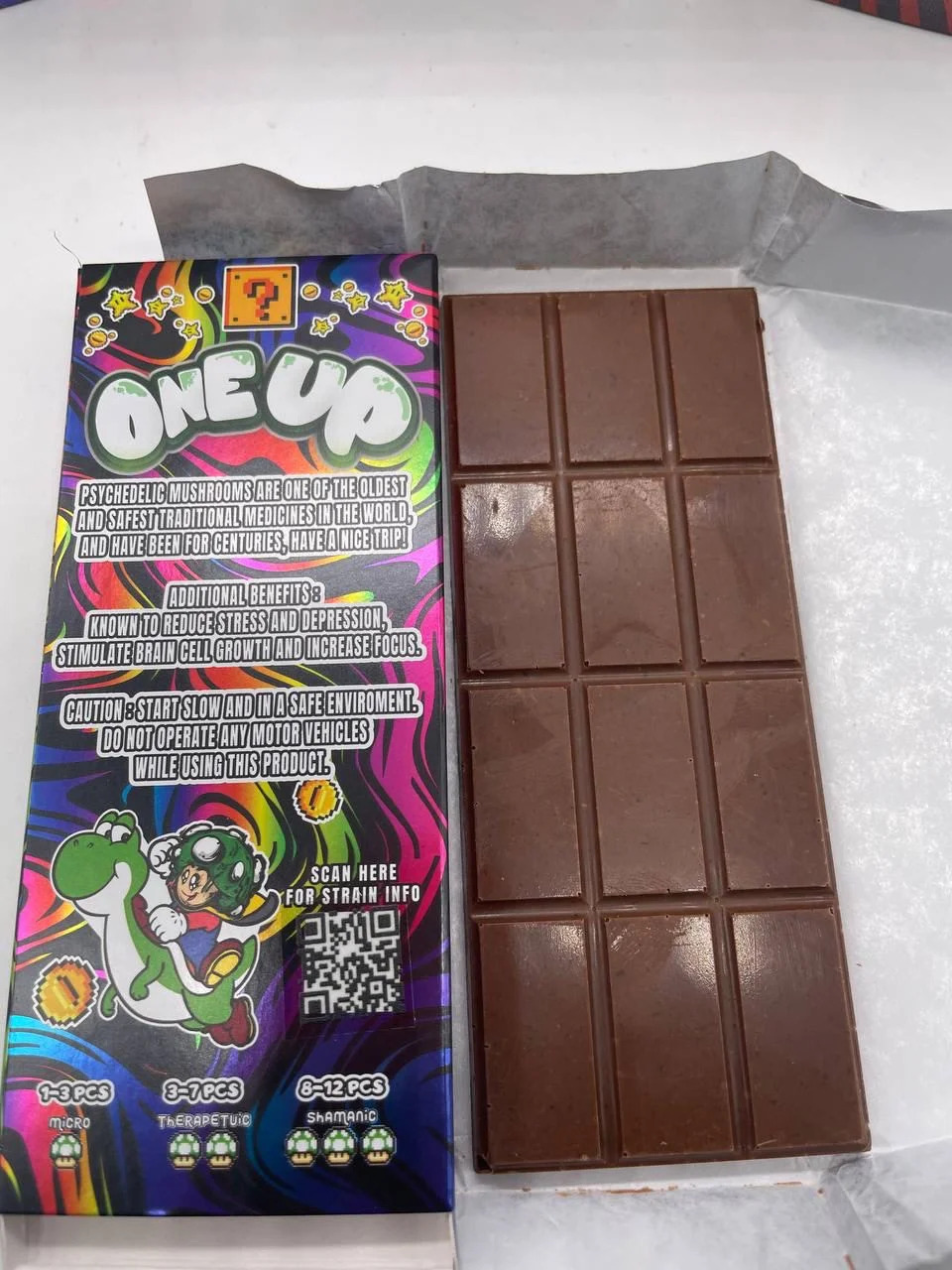 One Up Mushroom 3.5G Chocolate Bar