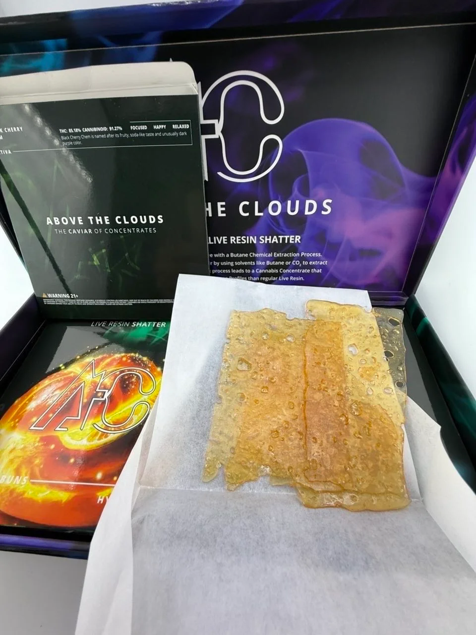 Above The Clouds Live Resin Shatter