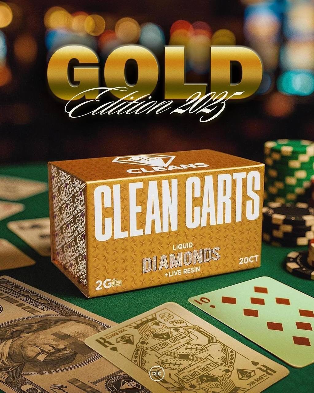 Clean Carts 2G Disposable Gold Casino Edition - Image 2